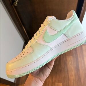 Mint Green and White Sneakers